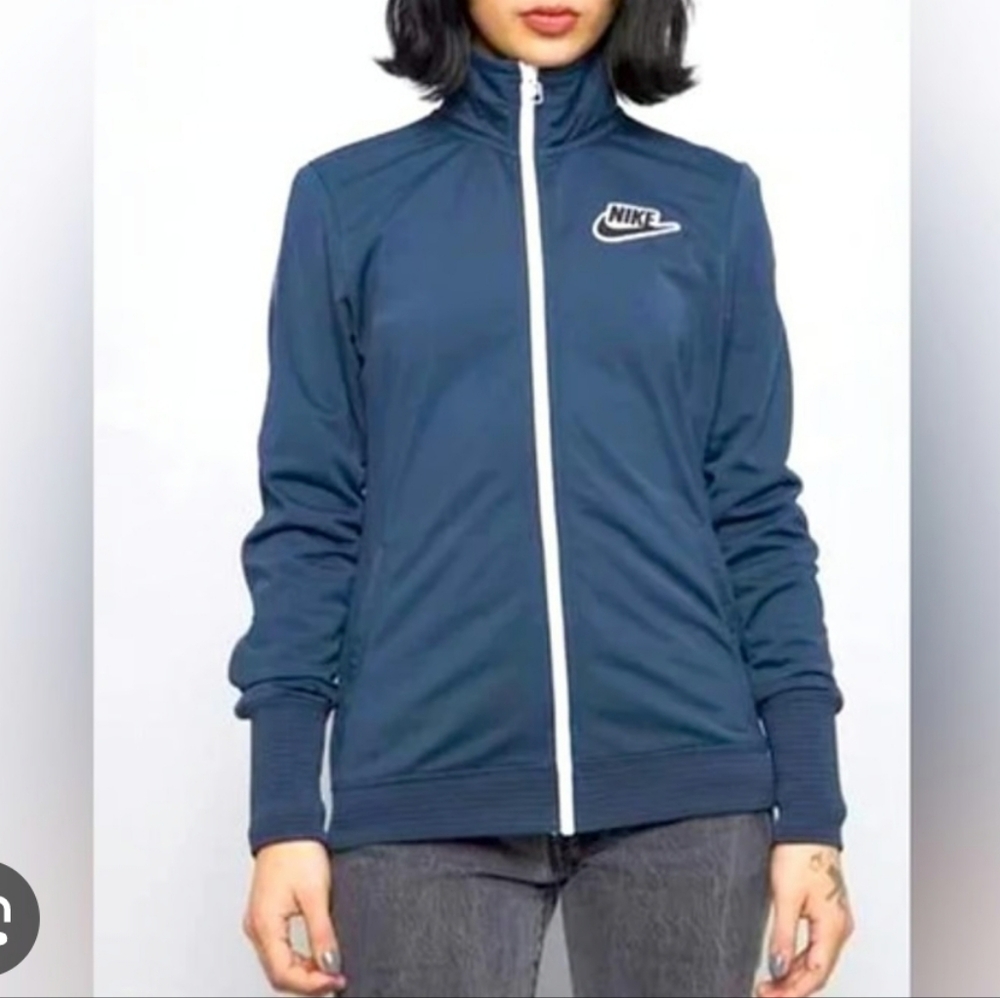 STUNNING VINTAGE Nike Dark Blue Zip-Up Jacket